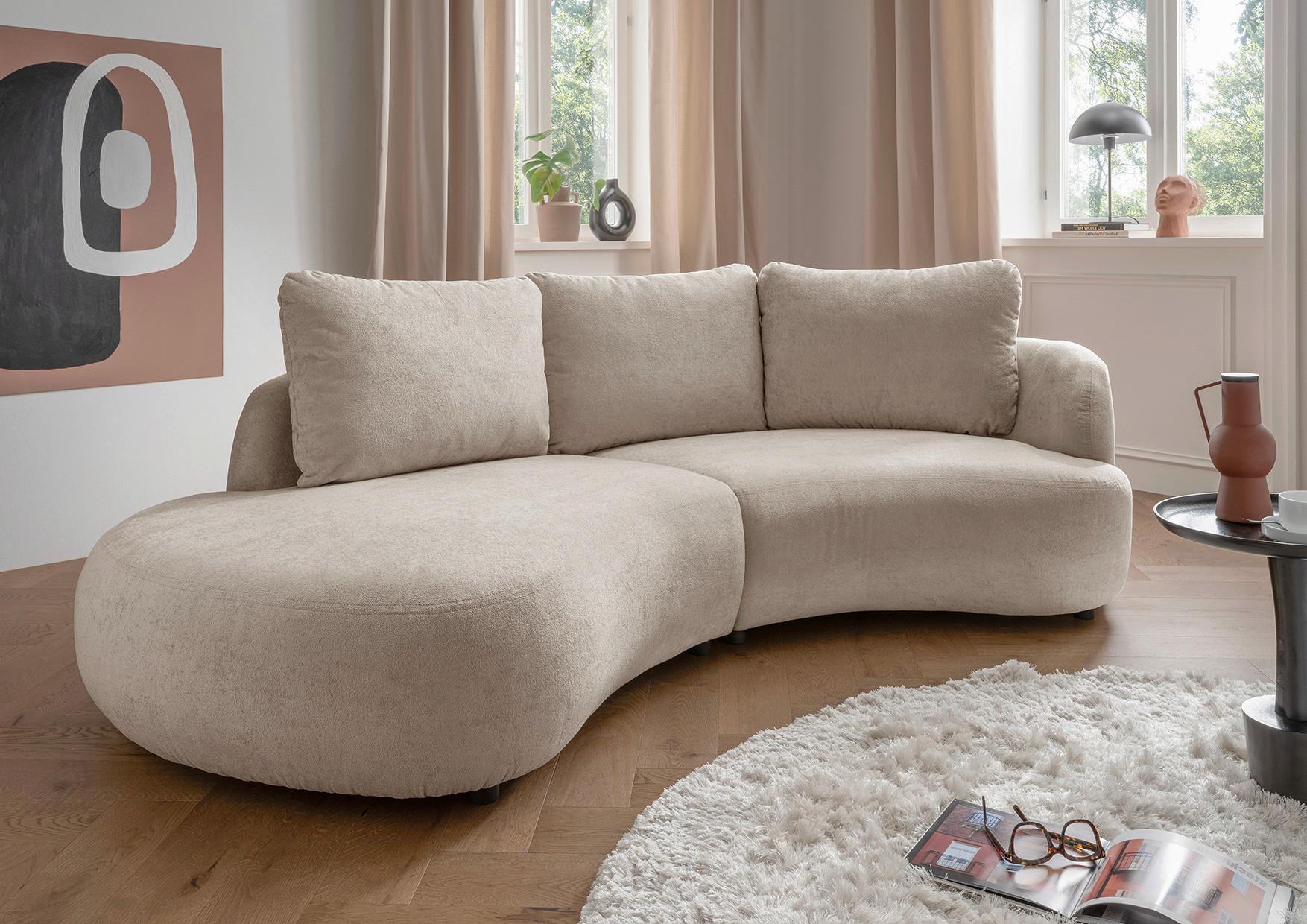 Ecksofa Doppo, Taupe S: 250x139 cm - Taupe/Schwarz, MODERN, Textil (250/139cm) - Livetastic