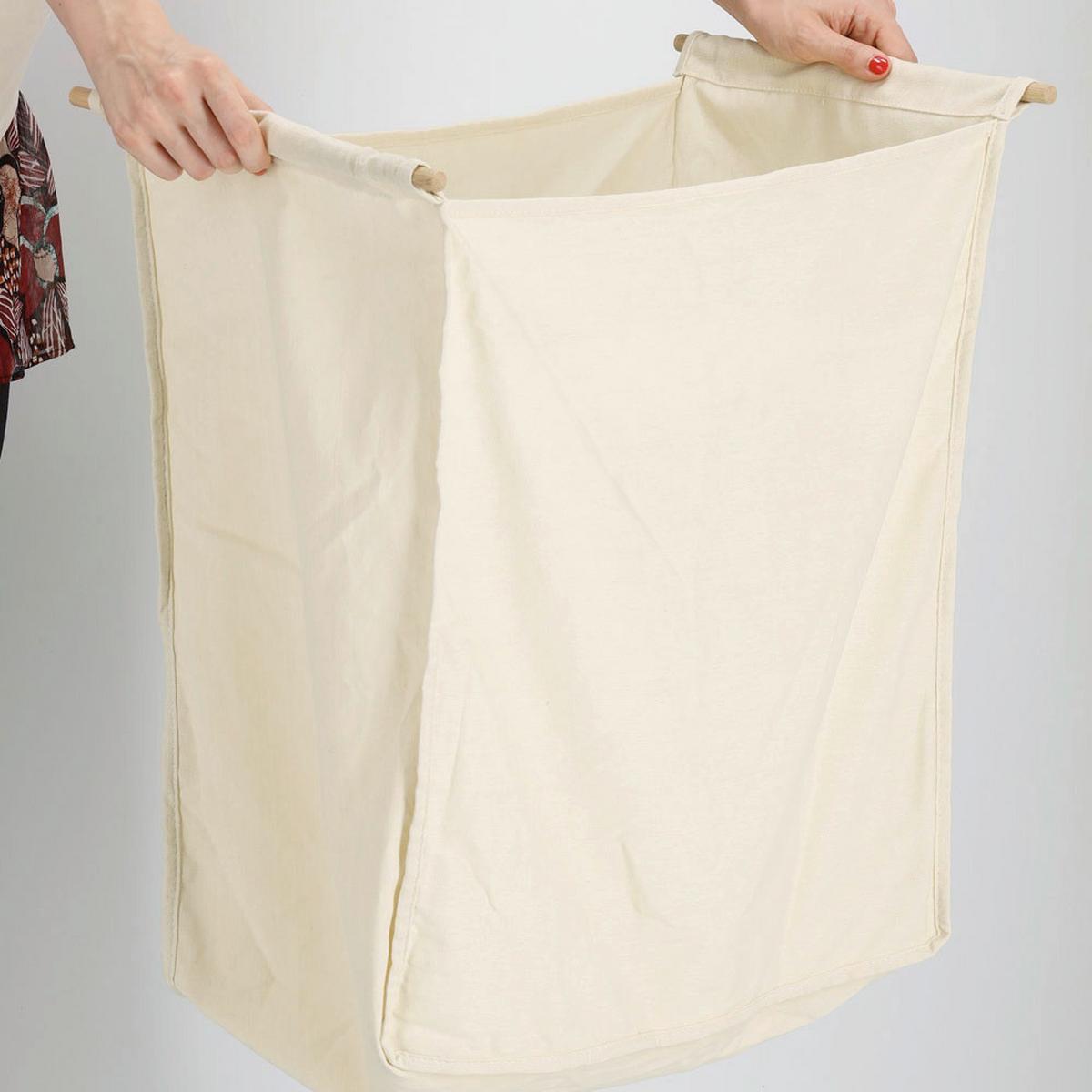 Wäschesammler Naturfarben B: 53,5 Cm - Naturfarben, Basics, Holz (53,5/33/61cm) - Zeller Present