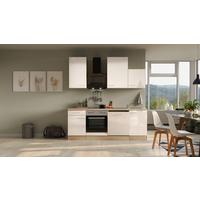 Küchenzeile Nepal Mit Geräten 220 Cm Kaschmir/eiche Dekor - Kaschmir/Sonoma Eiche, MODERN, Holzwerkstoff (220cm) - FlexWell