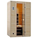Infrarotkabine Vaala 2 131x100 - Fichtefarben, MODERN, Glas/Holz (131/196/100cm)