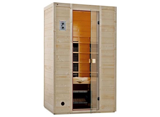 Infrarotkabine Vaala 2 131x100 - Fichtefarben, MODERN, Glas/Holz (131/196/100cm)