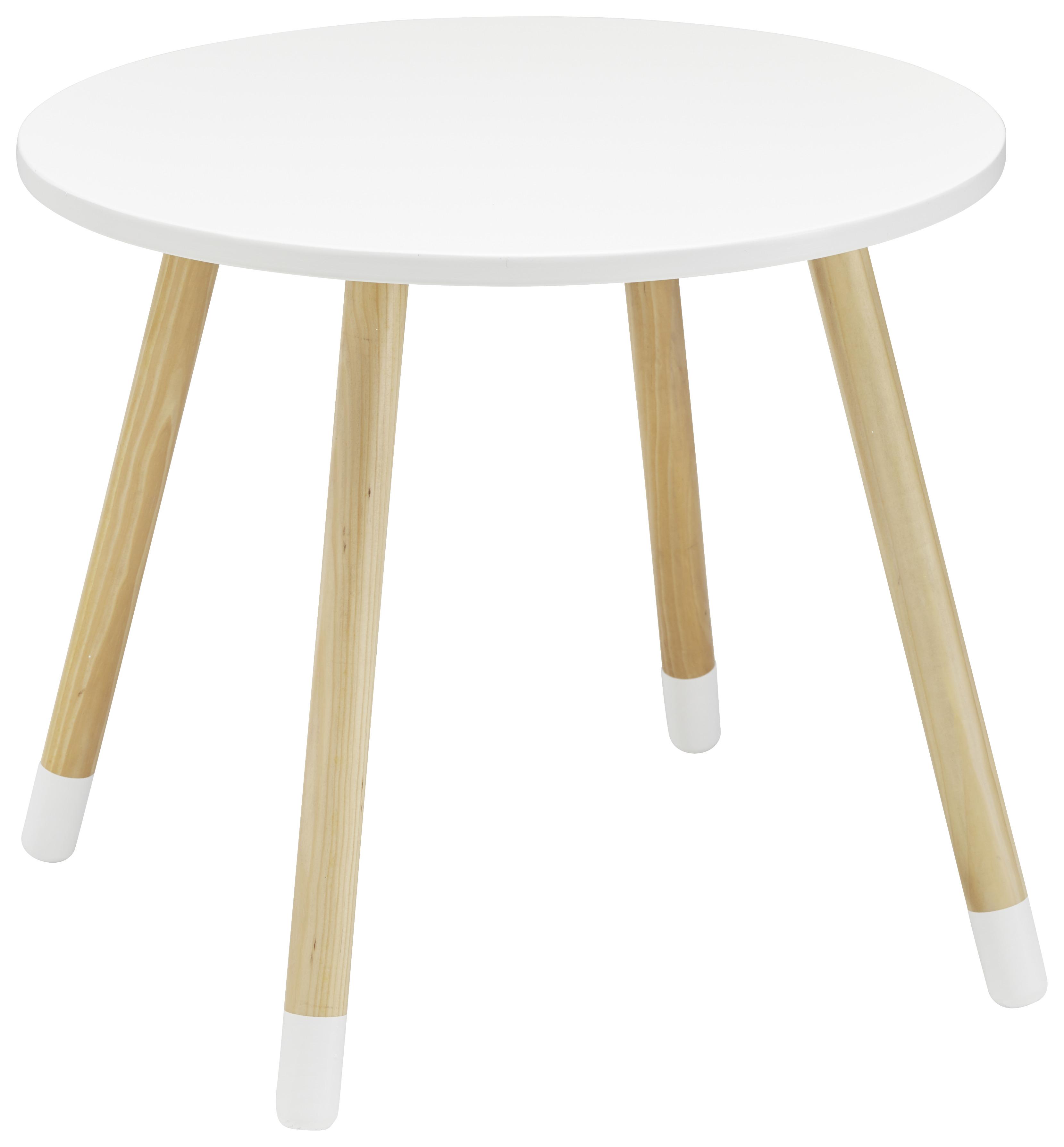 Dětský Stůl Leni - bílá/barvy pinie, Moderní, dřevo (55,9/49,5cm) - Modern Living