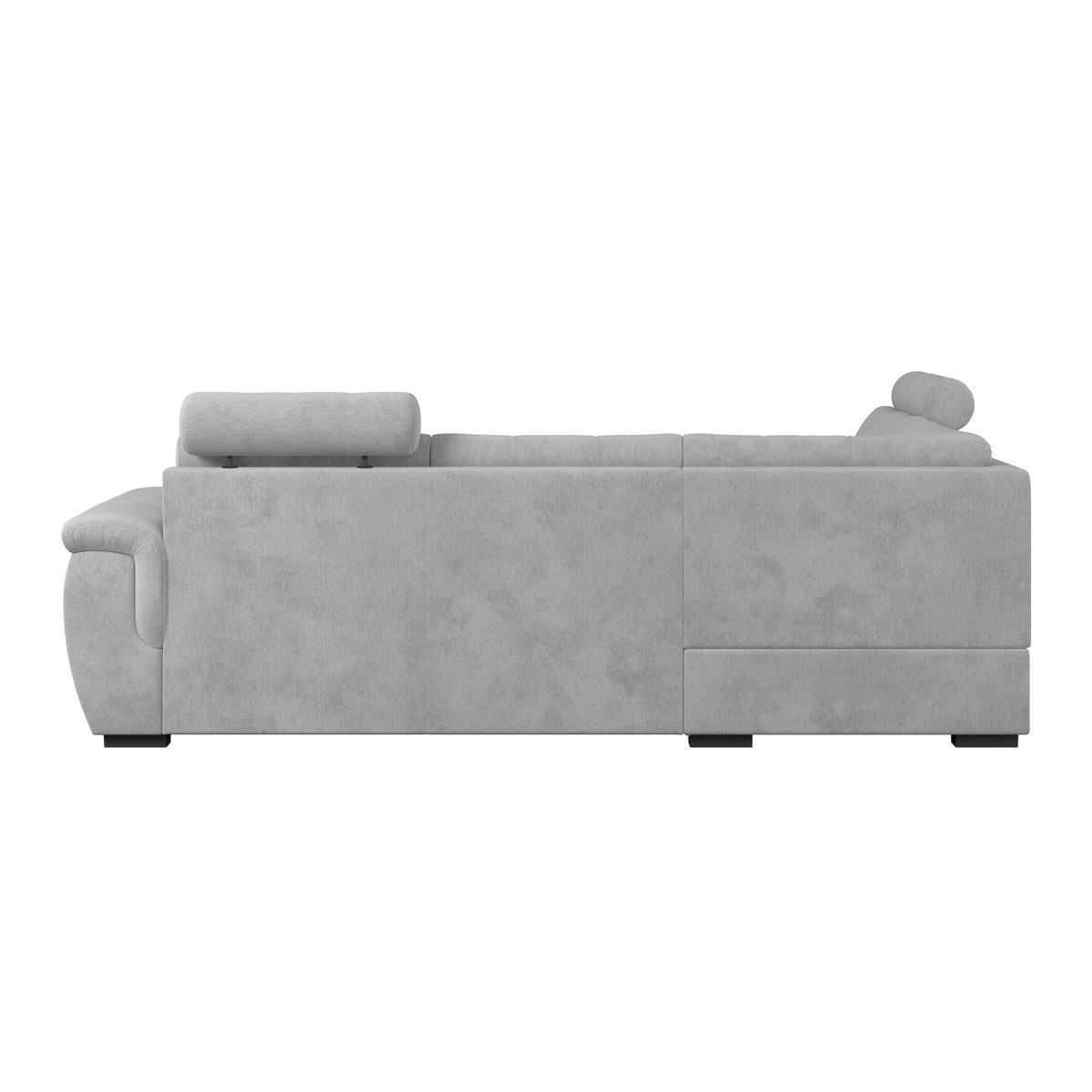 Ecksofa mit Schlaffunktion Falco new hellgrau 183x251 cm - Hellgrau/Schwarz, KONVENTIONELL, Textil (183/251cm) - Ondega