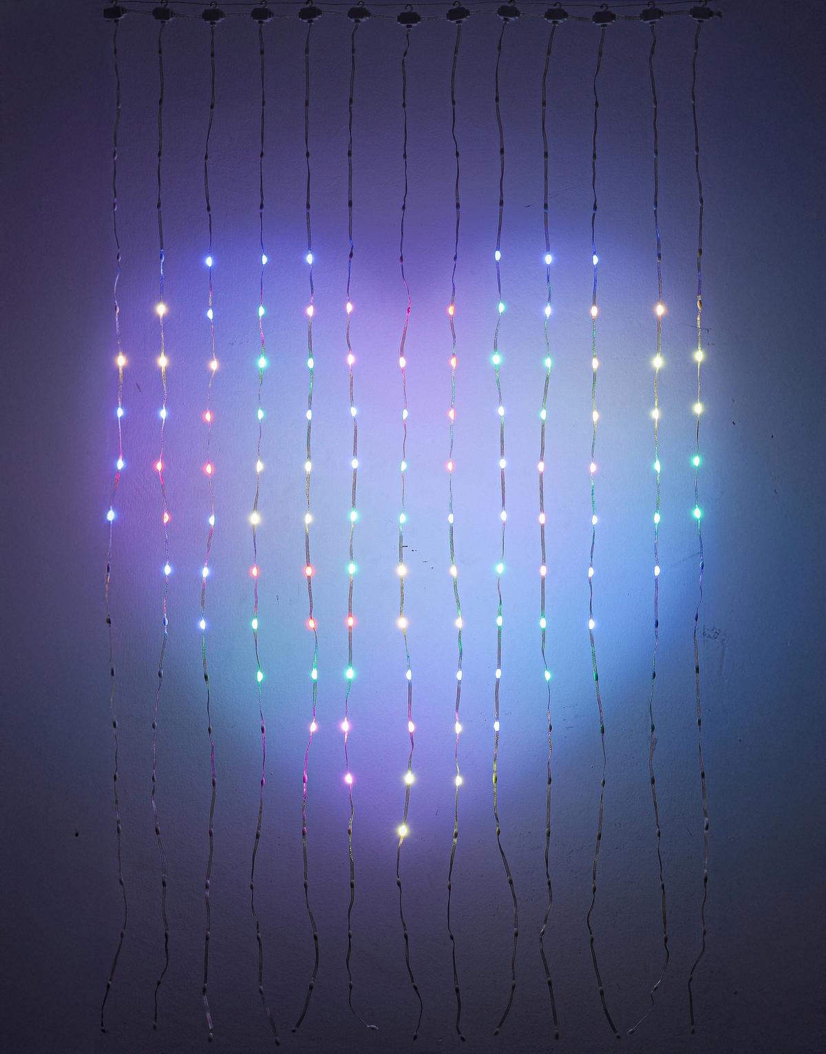 Led-dekoleuchte Linu - Transparent/Schwarz, Design, Kunststoff (140/140cm) - Luca Bessoni