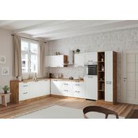 Eckküche Meran Ohne Geräte 240x360 Cm Weiß/eiche Dekor - Eiche Wotan/Weiß, LIFESTYLE, Holzwerkstoff (240/360cm) - Held