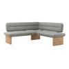 Eckbank Beluna Ii Webstoff Hellgrau, B: 192cm - Eichefarben/Hellgrau, KONVENTIONELL, Holz/Textil (192/170cm) - James Wood
