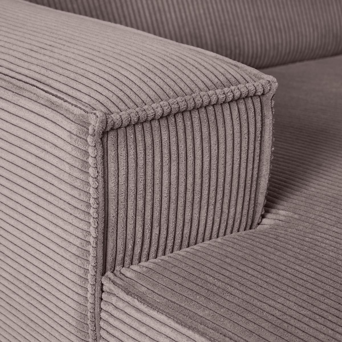 Rohová sedačka LOFT, ľavá, sivohnedý menčester - sivohnedá/čierna, Modern, textil/plast (172/75/265cm) - Mömax