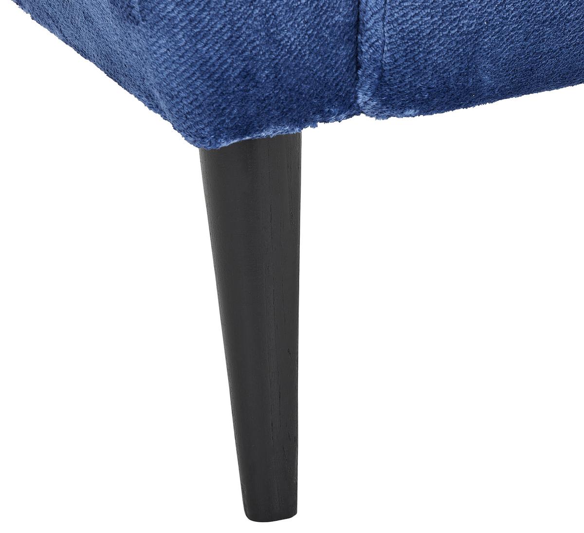 Sessel Meggy, Blau B: 77 cm - Blau/Schwarz, Design, Textil (77/93/80cm) - MID.YOU