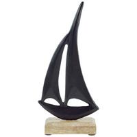 Dekoboot H: ca. 28cm, Boat - MODERN, Holz/Metall (13/5/28cm)