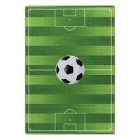 Kinderteppich Fußball Grün Play 100x150 cm - Grün, Basics, Textil (100/150cm)