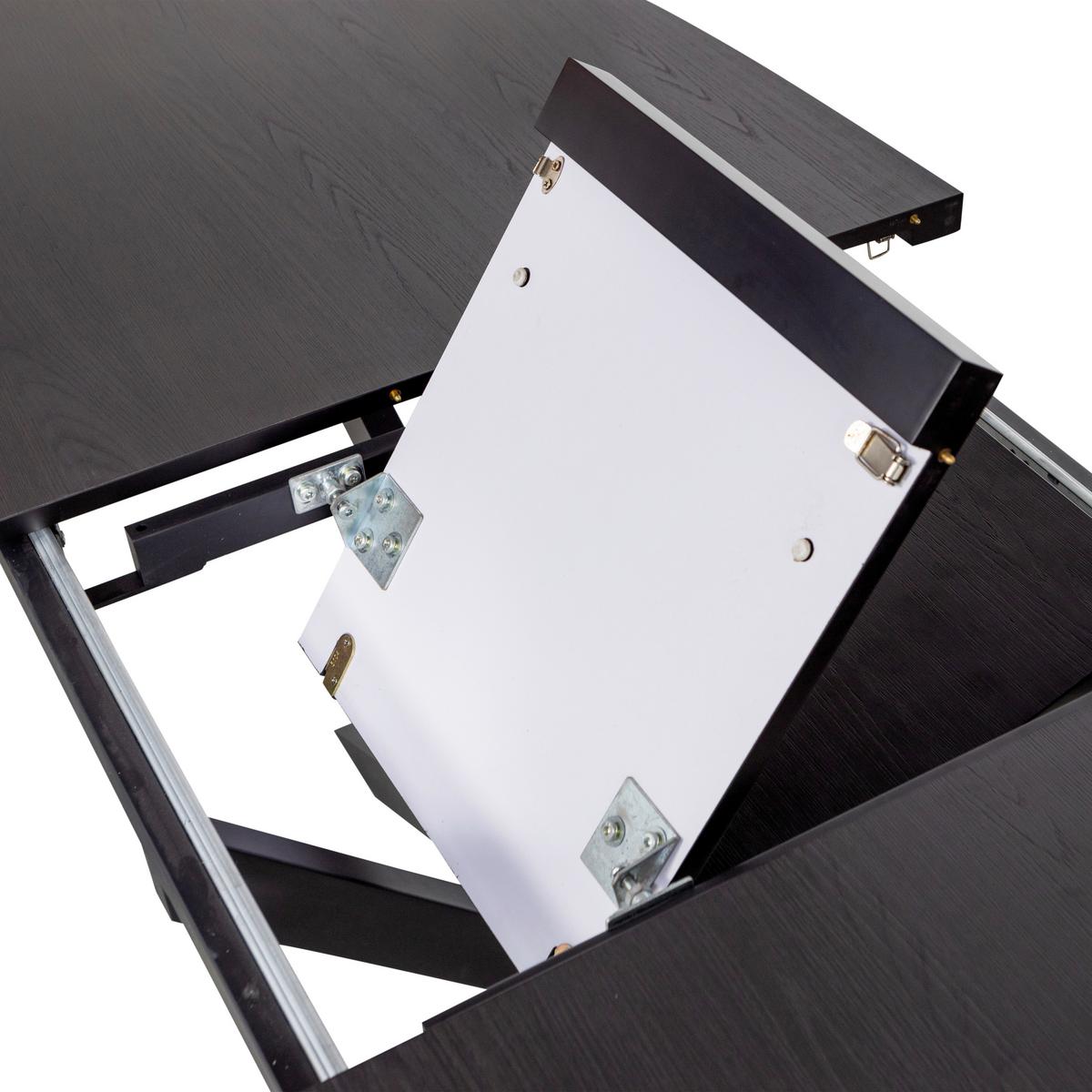 ESSTISCH Arros Schwarz L: 180-220cm - Schwarz, MODERN, Holzwerkstoff (180-220/90/75cm) - Livetastic