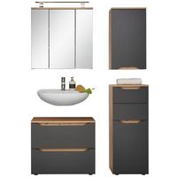 Badezimmer Giga Eichefarben/Anthrazit 4-Teilig - Anthrazit/Eiche Artisan, MODERN, Holzwerkstoff (110/190/40cm)