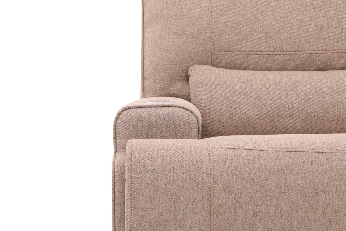 Relaxsessel Texas Mokka B: 122 Cm - Schwarz/Mokka, Basics, Holz/Textil (122/106/102cm) - MID.YOU