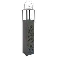 Laterne Eisen Schwarz H: 80 Cm Vintage Design - Schwarz, Basics, Metall (14/80/14cm)