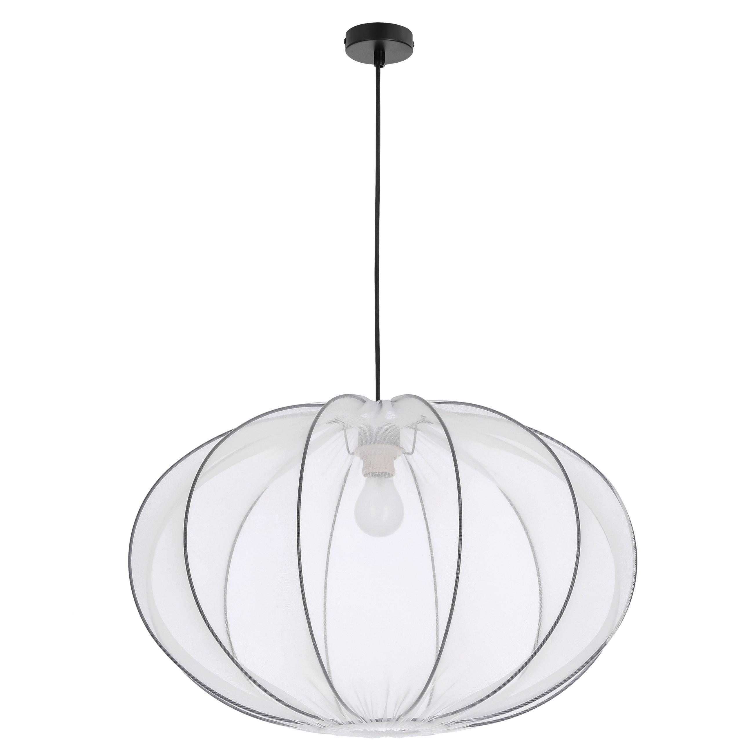 PENDELLEUCHTE 31-41975 MELLOW - Schwarz/Weiß, KONVENTIONELL, Kunststoff/Metall (60/60/135cm)