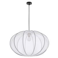 PENDELLEUCHTE 31-41975 MELLOW - Schwarz/Weiß, KONVENTIONELL, Kunststoff/Metall (60/60/135cm)