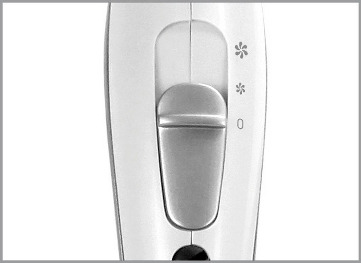 Haartrockner Compact 1200 W Stylingdüse Föhn - Silberfarben/Weiß, MODERN, Kunststoff (18/11/7cm)