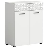 Unterschrank Prisma Weiß B: 70 Cm - Schwarz/Weiß, MODERN, Holzwerkstoff (70/85/34cm) - MID.YOU