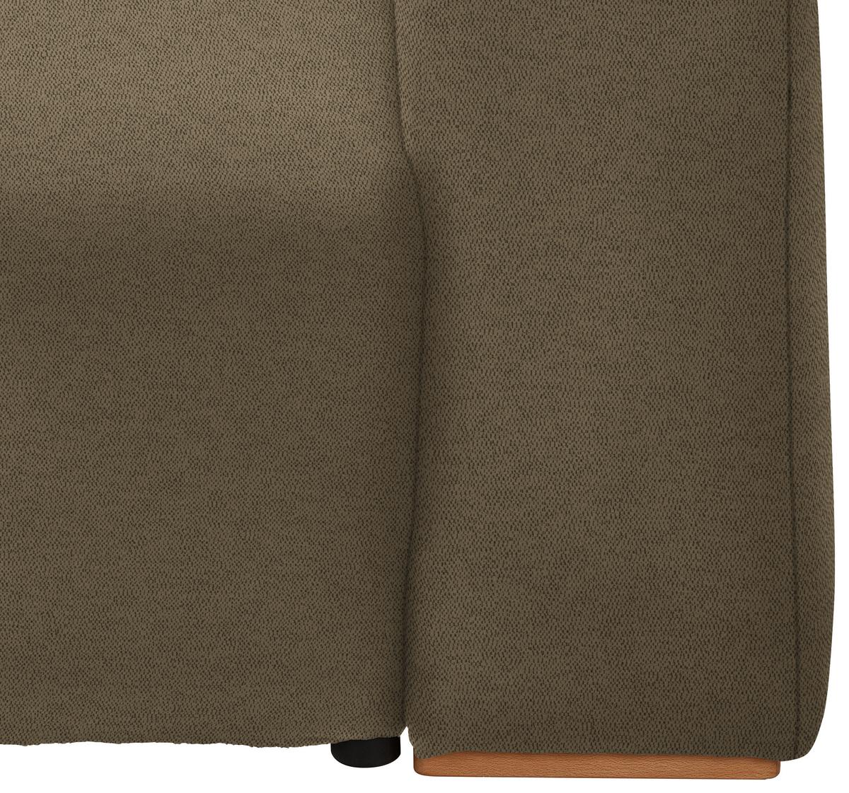 Schlafsofa Vouge Grün Bettkasten, B: 255 Cm - Buchefarben/Schwarz, KONVENTIONELL, Textil (255/86/123cm) - Livetastic