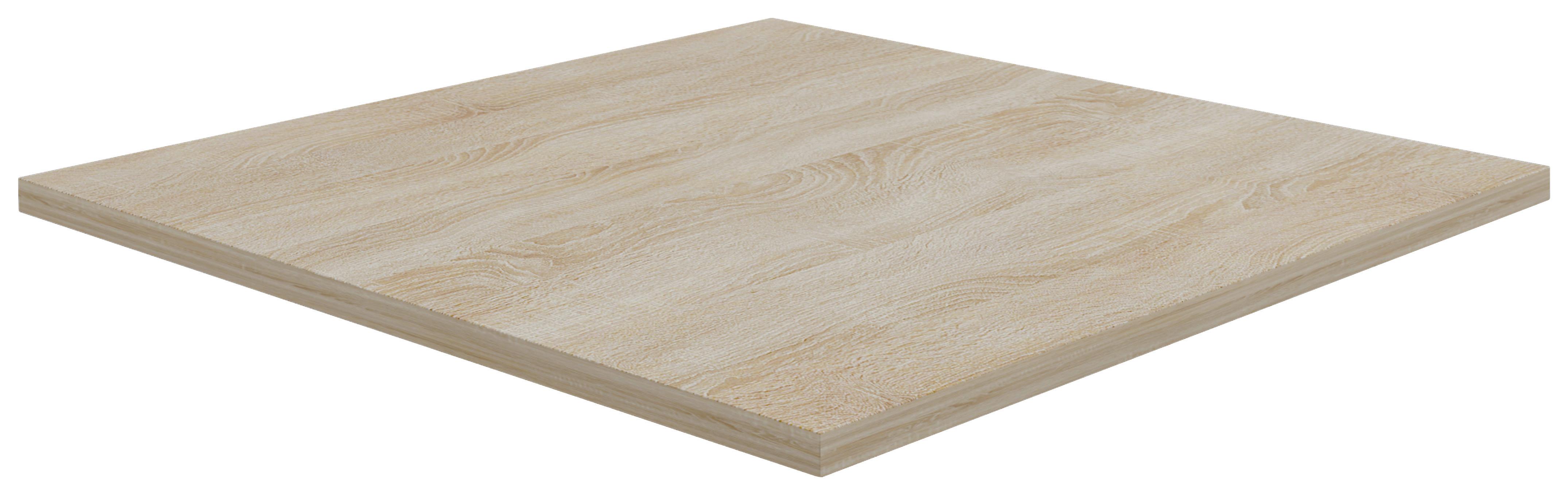 SCHREIBTISCHPLATTE Sonoma Eiche B: 50 cm - Weiß/Sonoma Eiche, MODERN, Holzwerkstoff (50/8/50cm) - MID.YOU