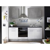 Welcome Stone Mini 210cm Beton/weiß - Weiß/Grau, MODERN, Holzwerkstoff (210/206/60cm)