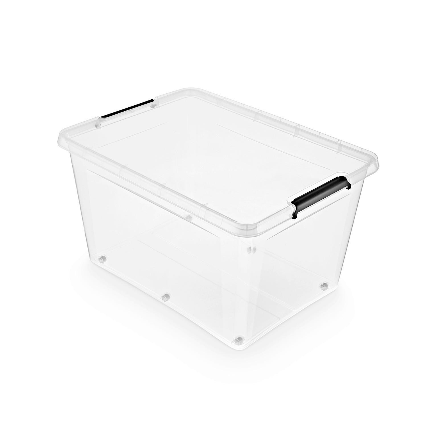 AUFBEWAHRUNGSBOX LENI - Transparent, KONVENTIONELL, Kunststoff (76/57/43,5cm) - Homezone