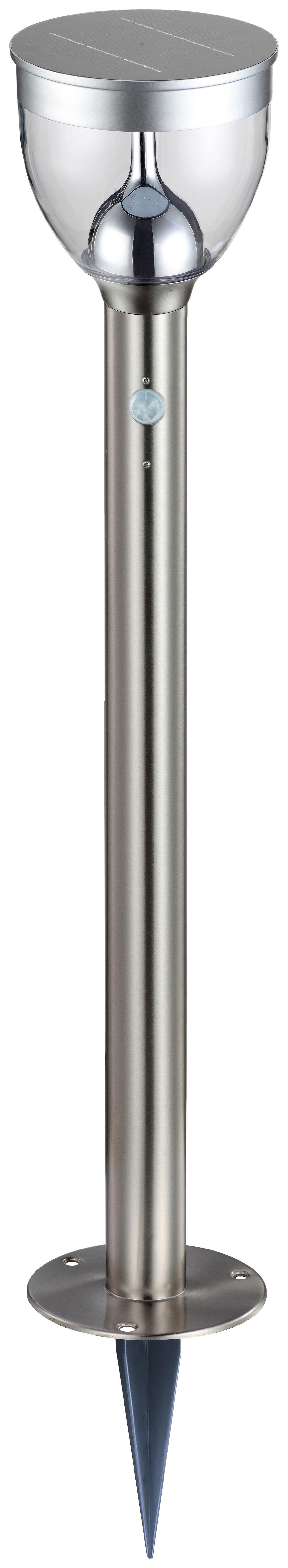 LED-Solarleuchte Grau Tania 16xled H: 96 cm - Klar/Grau, MODERN, Kunststoff/Metall (16/96cm)