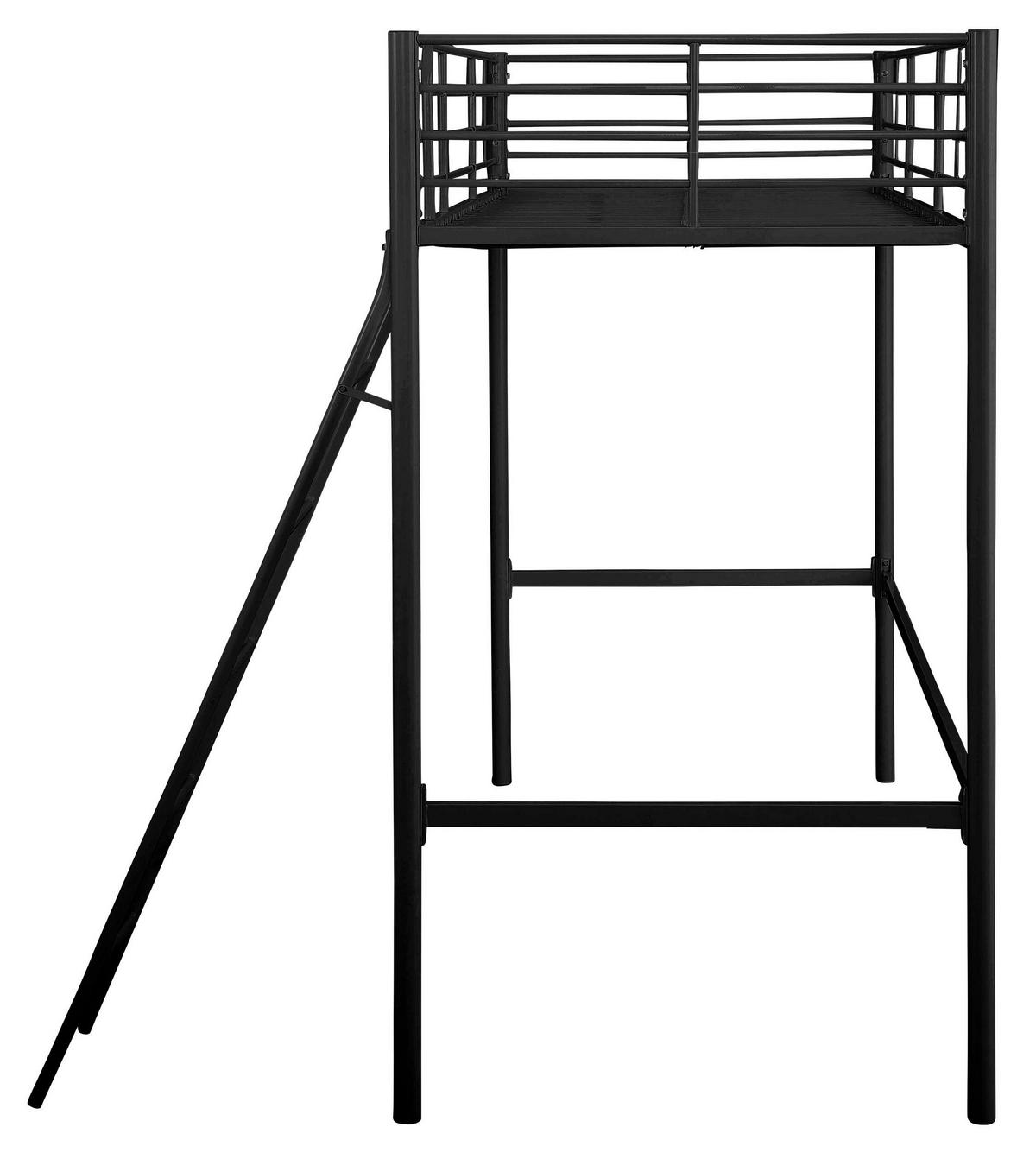 HOCHBETT Clove Schwarz 90x200cm - Schwarz, Design, Metall (90/200cm) - MID.YOU
