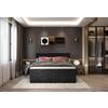 Boxspringbett Elio Schwarz 160x200 Cm H4 - Schwarz, ROMANTIK / LANDHAUS, Textil (164/121/212cm) - James Wood