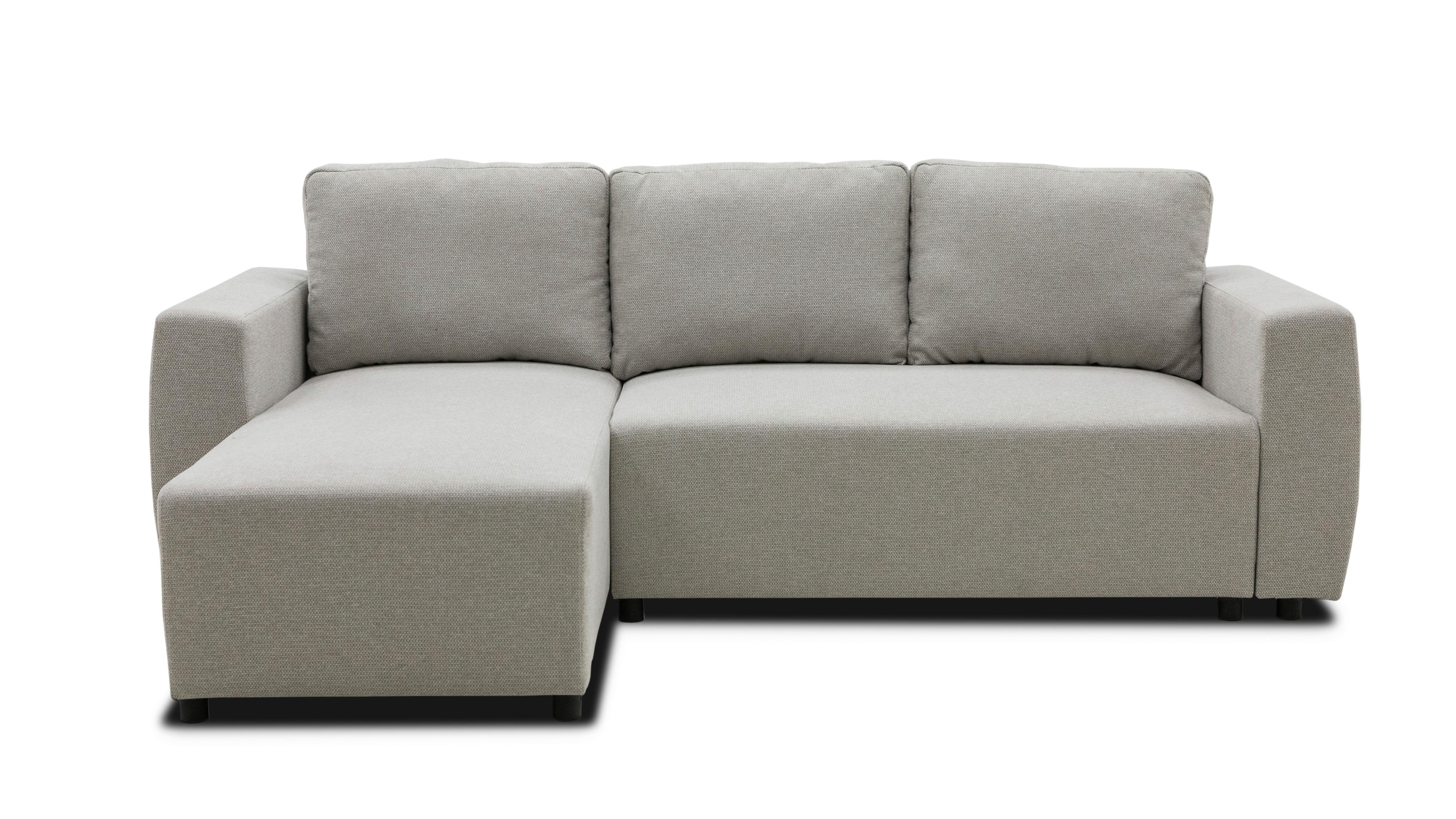Ecksofa Pharell - Beige/Schwarz, Basics, Textil (155/230cm) - Livetastic