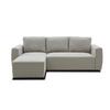 Ecksofa Pharell - Beige/Schwarz, Basics, Textil (155/230cm) - Livetastic