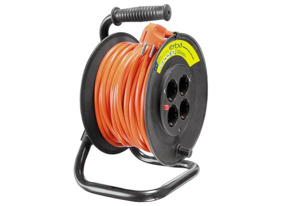 Kabeltrommel 20 M - Schwarz/Orange, Kunststoff (20/33/24cm) - Erba Kabeltrommel 20 M - Schwarz/Orange, Kunststoff (20/33/24cm) - Erba