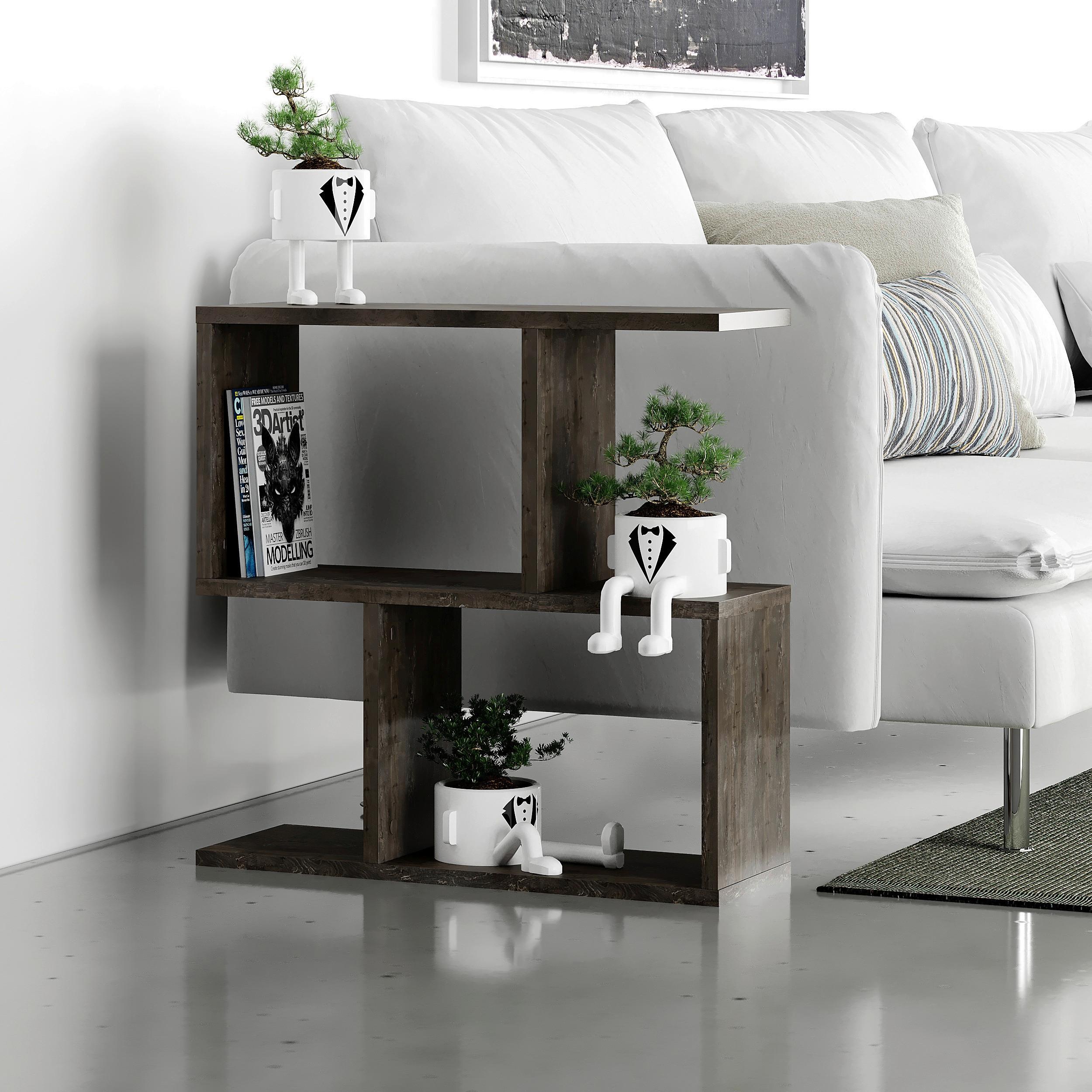 Beistelltisch Homemania Kaffeetisch - Dunkelbraun, Design, Holzwerkstoff (60/20/60cm) - Livetastic