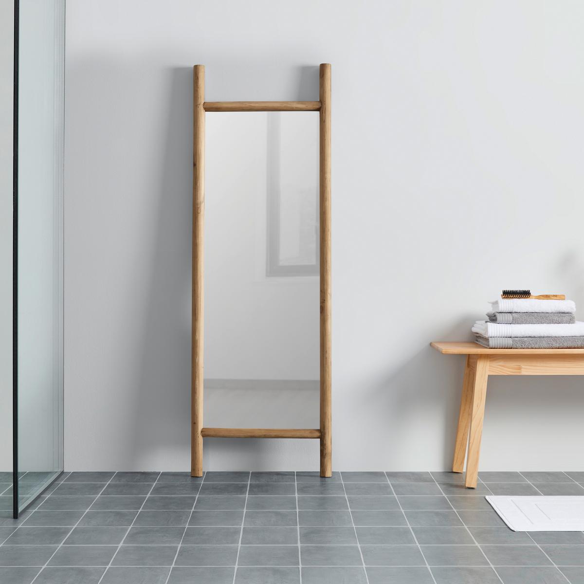 Zrcadlo masiv JASMIN - přírodní barvy, Moderní, dřevo/sklo (57/170/5cm) - Livetastic