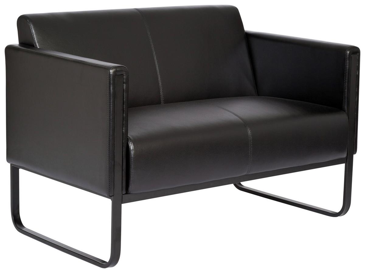 2-Sitzer-Sofa Bali Black Schwarz - Schwarz, MODERN, Textil (111/78/71cm) - MID.YOU