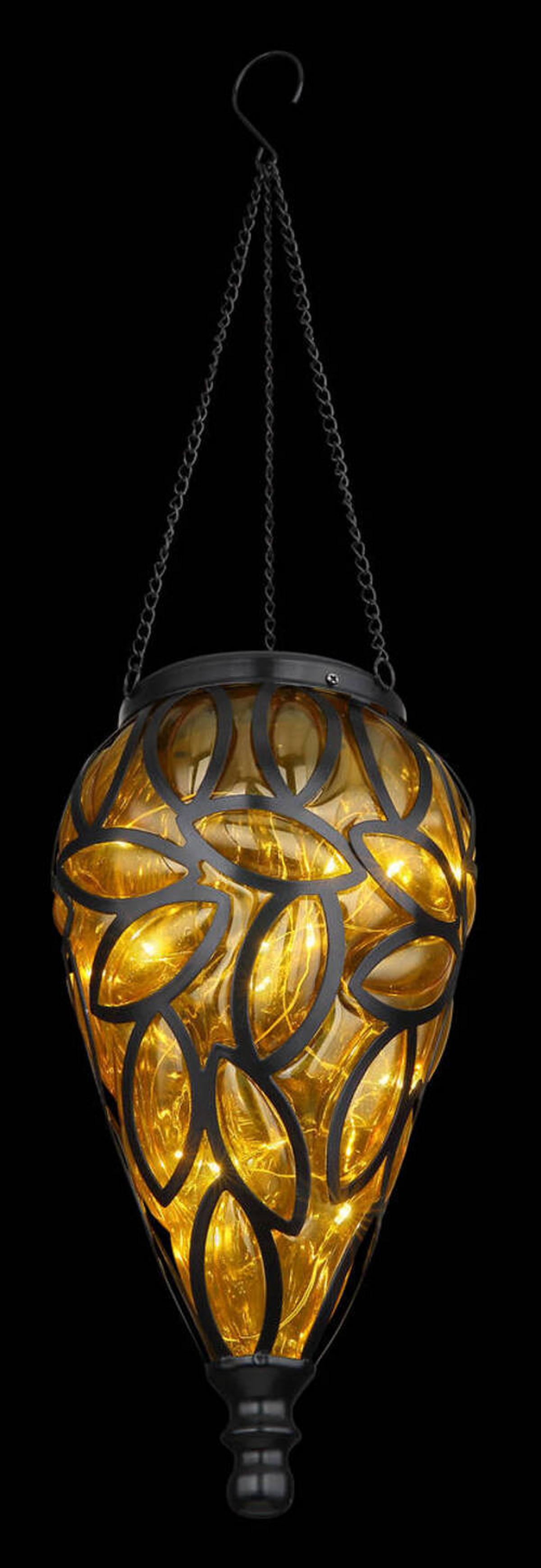 Solarleuchte 36131a - Schwarz/Orange, Basics, Kunststoff/Metall (13,5/50cm) - Globo