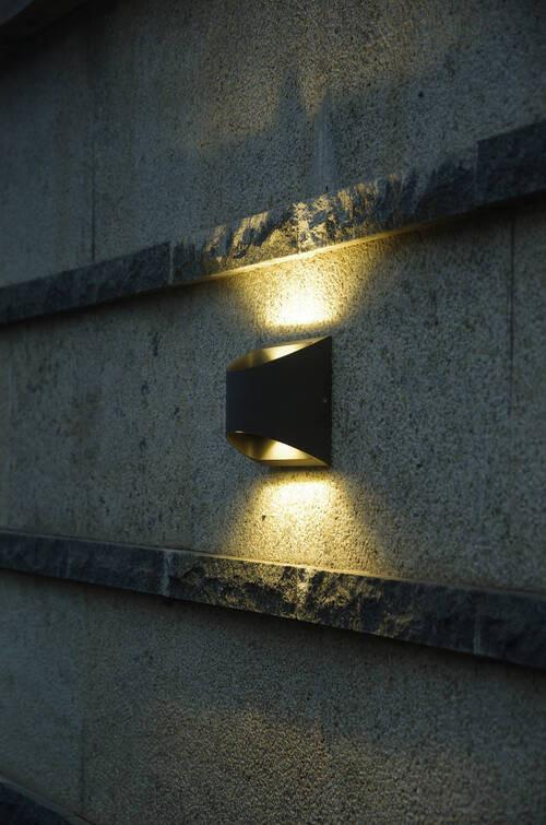 Außenleuchte 7,6 W Aluminium, Wandmontage - Anthrazit, Basics, Metall (13,1/12,3/7cm)