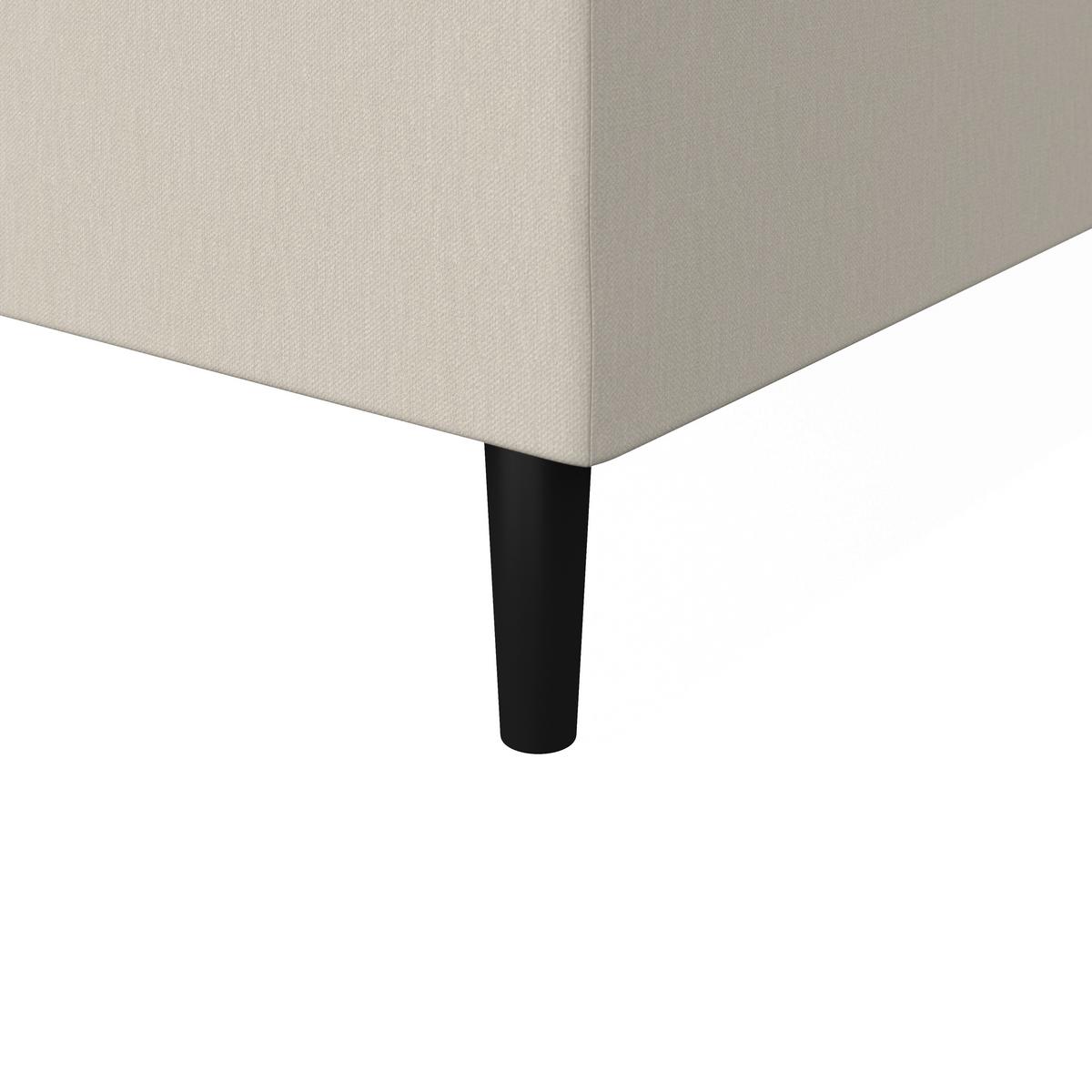 Boxspringová posteľ VIDA 90x200, krémová, s topperom - čierna/slonovinová, Modern, drevo/textil (90/200cm) - Bessagi Home