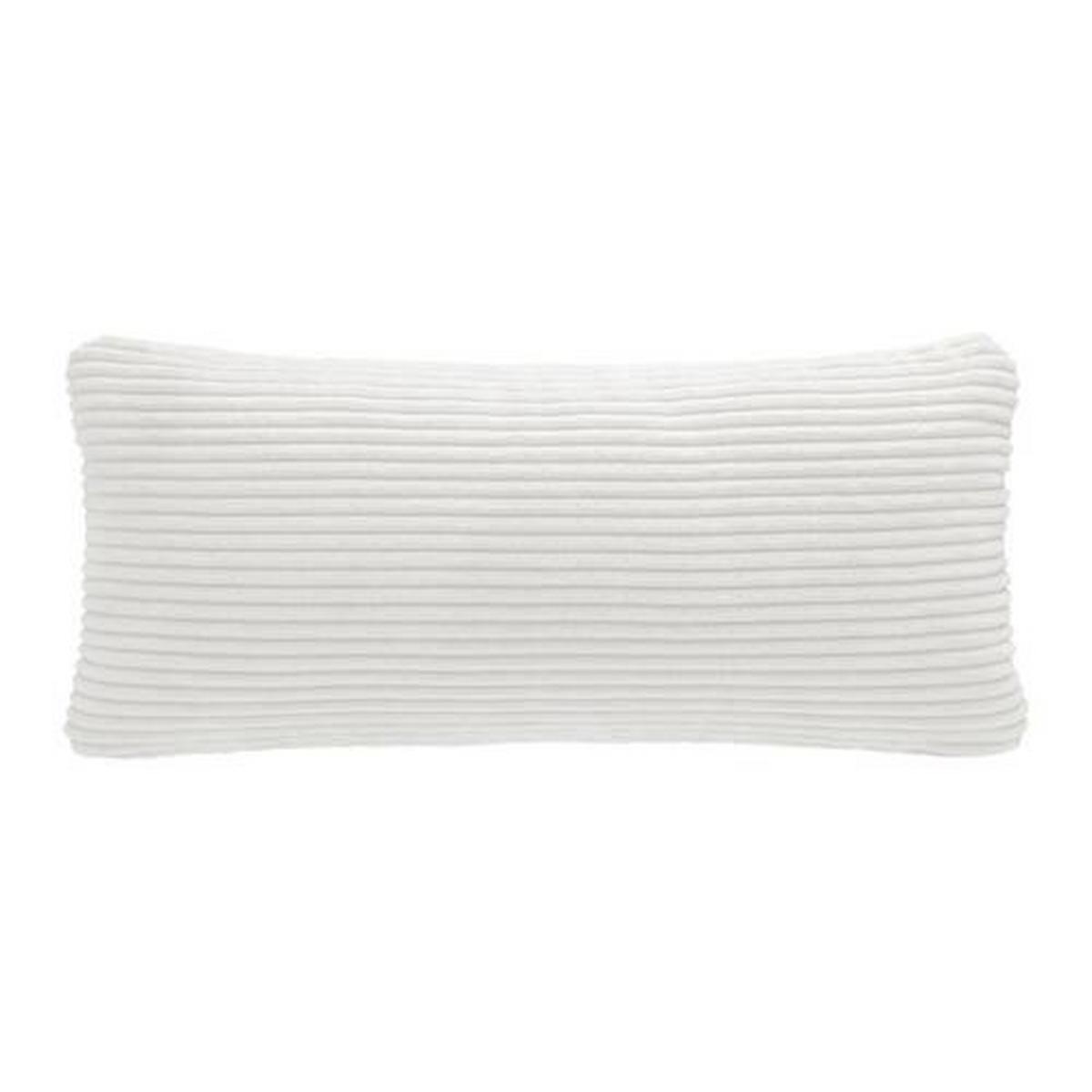 Bedrový vankúš SEATTLE, biely menčester - biela, Modern, textil (62/30cm) - Premium Living