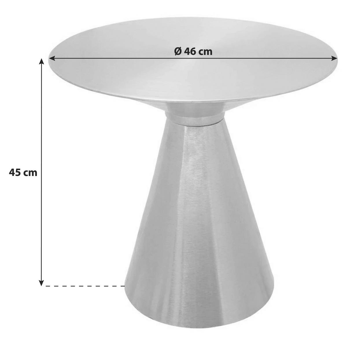 Beistelltisch Art Deco Goldfarben - Goldfarben, Trend, Metall (46/46/45cm) - Kayoom