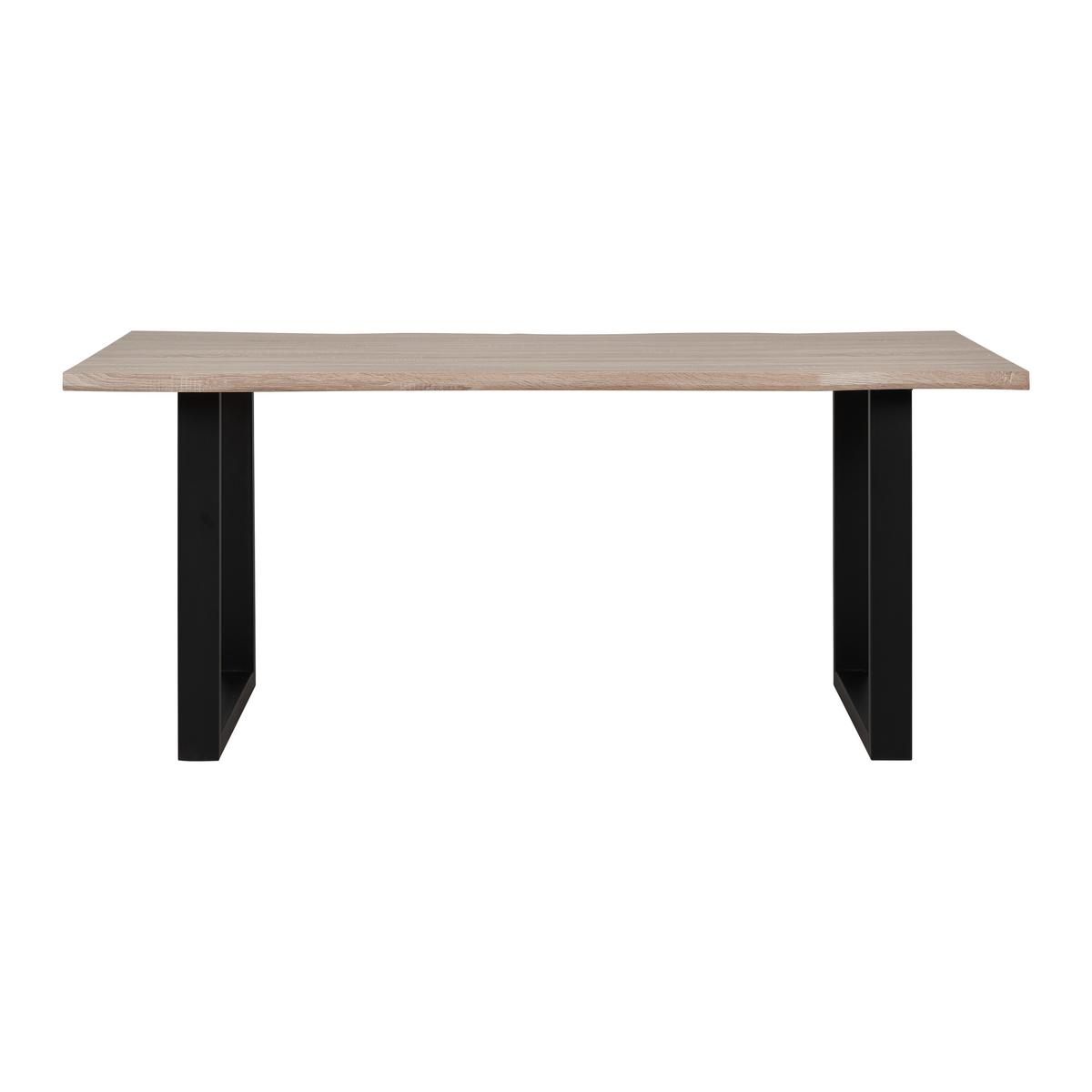 Jídelní stůl ELICIA 180 - černá/barvy dubu, Moderní, kov (180/76/90cm) - Bessagi Home