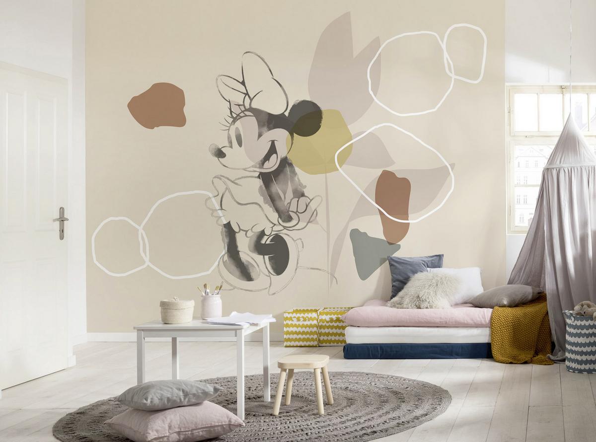 Fototapete Minnie Soft Shapes - Multicolor, Trend, Papier (350/280cm)