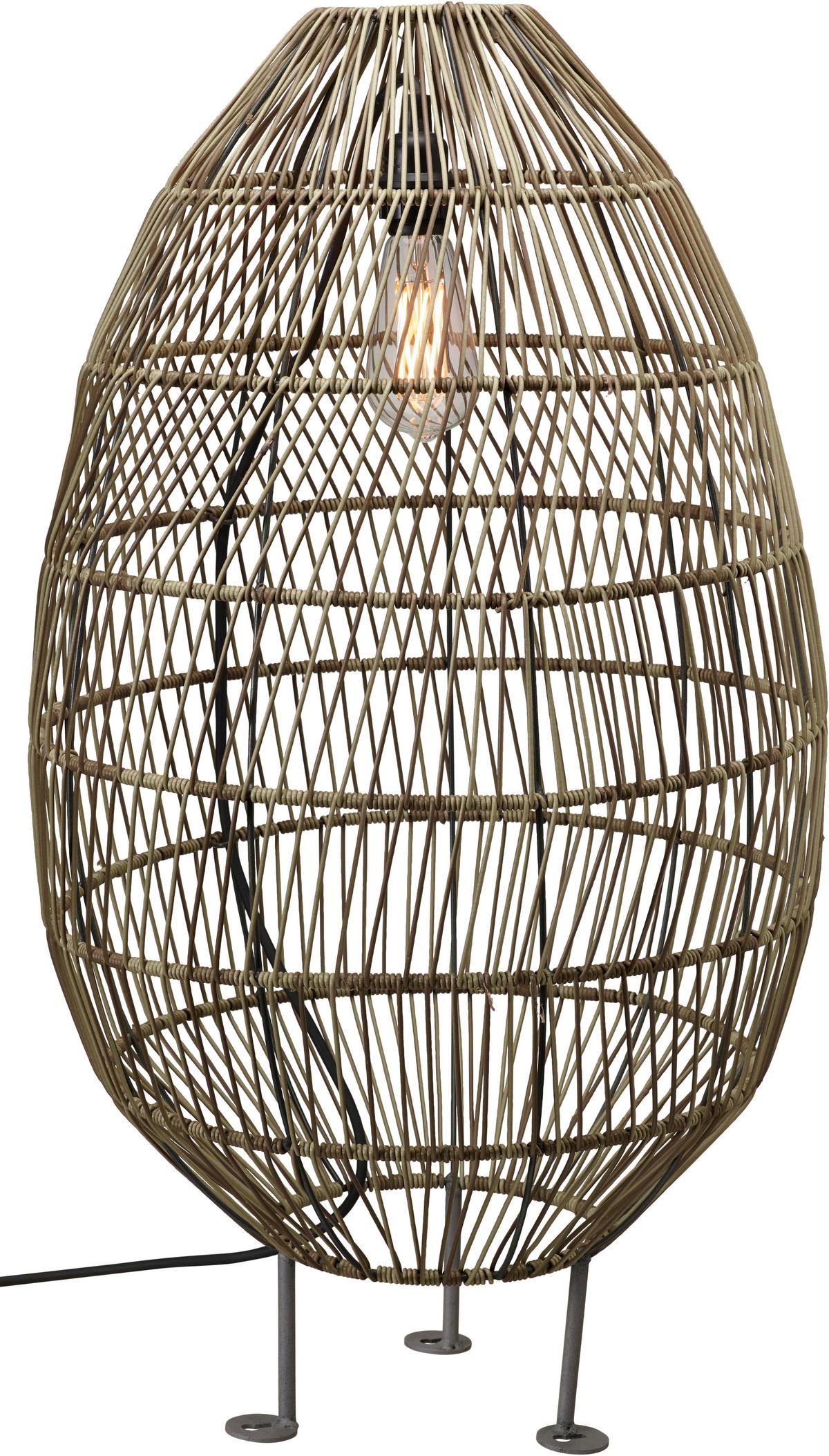 Außenleuchte 64100-2503  Hanoi - Schwarz, Natur, Kunststoff (100cm)