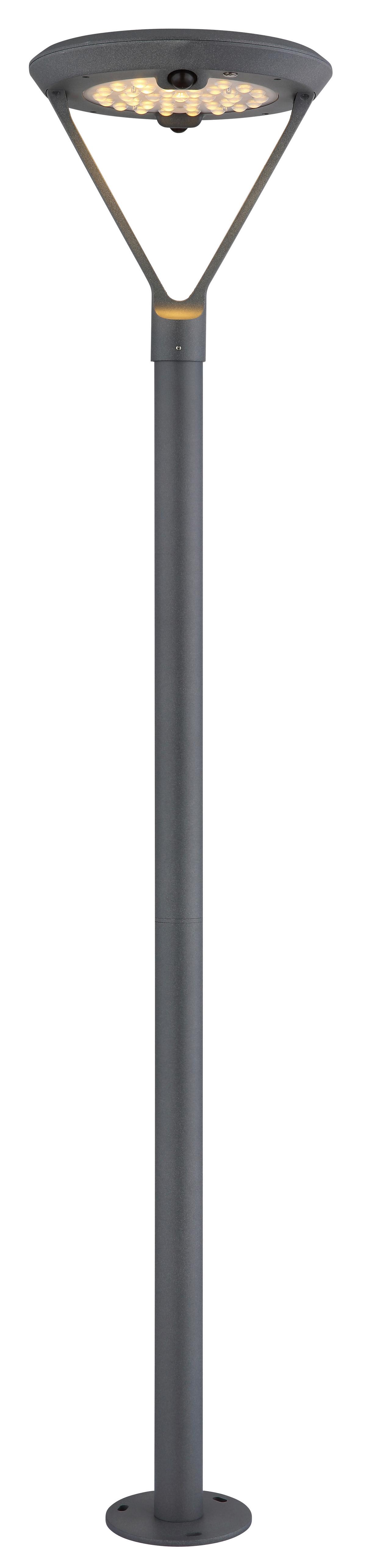 Solarleuchte 2150lm, 3000k - Klar/Silberfarben, Design, Glas/Kunststoff (31/204,7cm) - Globo