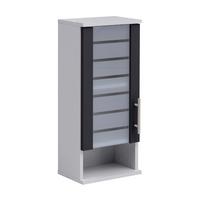 Hängeschrank Anthr./Silberfarben B: 30,3cm - Anthrazit/Silberfarben, MODERN, Glas/Holzwerkstoff (30,3/70,8/20,5cm) - MID.YOU