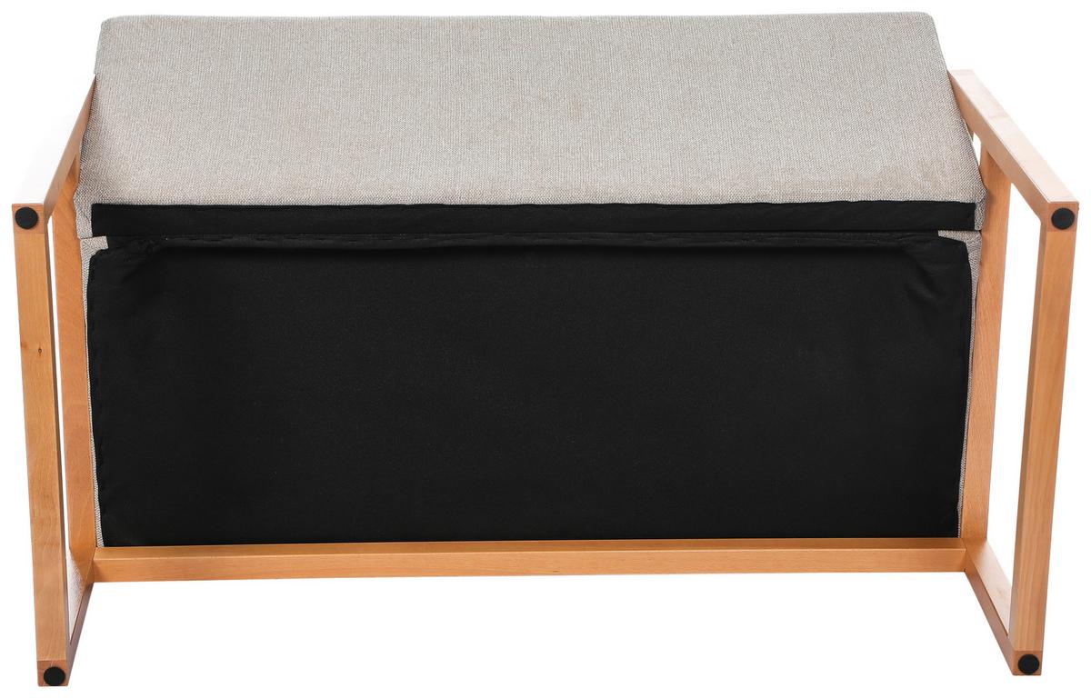 Dvojmiestna pohovka MALMÖ, svetlosivá, bukový masív - prírodná farba/svetlosivá, Modern, drevo/textil (120/75/69cm) - Mömax