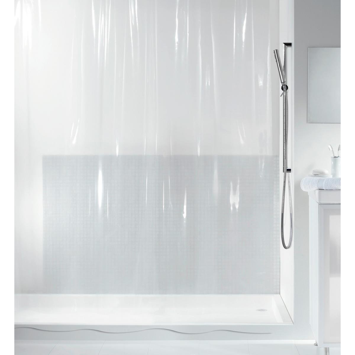 Duschvorhang Transparent 100% Polyester - Transparent, Basics, Textil (180/200cm) - Spirella