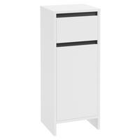 Badezimmer Unterschrank Slito BxH 32x80 cm Weiß - Anthrazit/Weiß, Basics, Holzwerkstoff (32/80/28cm) - MID.YOU