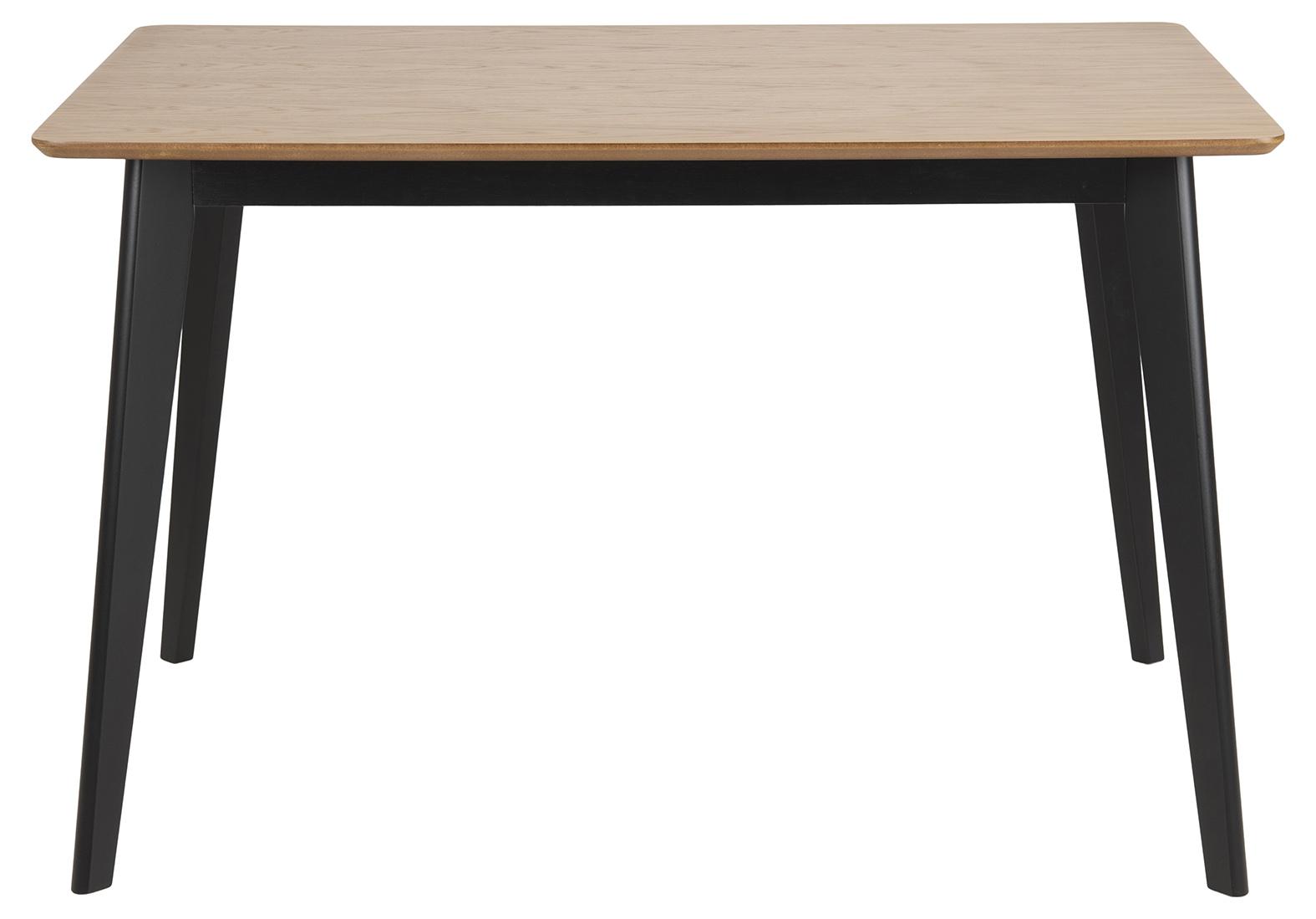 Jedálenský stôl Roxby 120x80 cm - čierna/farba duba, Konventionell, drevo/kompozitné drevo (120/76/80cm)