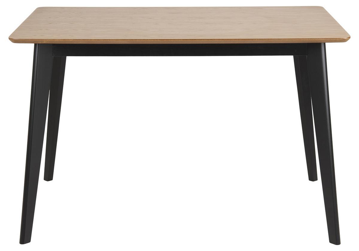 Jedálenský stôl Roxby 120 - čierna/farba duba, Konventionell, drevo/kompozitné drevo (120/76/80cm)